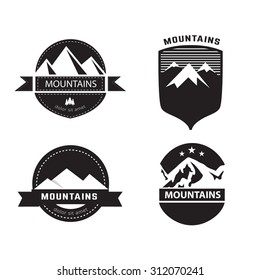 Vector Set Mountain Icons Stock Vector (Royalty Free) 312070250 ...