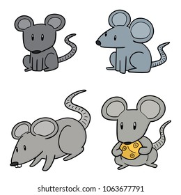 Vector Set Mouse Stock Vector (Royalty Free) 1063677791 | Shutterstock