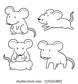 vector set of mouse