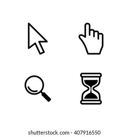 Vector set mouse cursors.