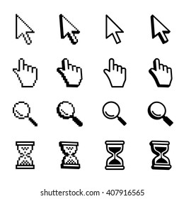 Vector set mouse cursors.