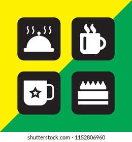 vector set. mug, eat and gift basket illustration for web and graphic design