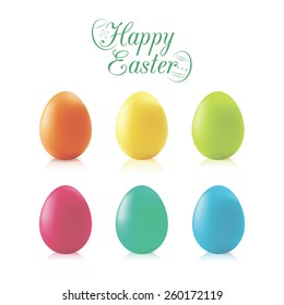 Vector set of multicolored Easter eggs