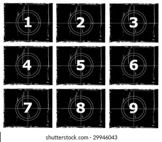 Vector set of music coundowns