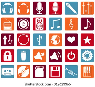 Vector Set of Music Icons