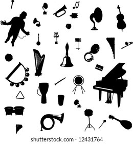 vector set of music related symbols