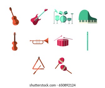 Vector set of musical instruments