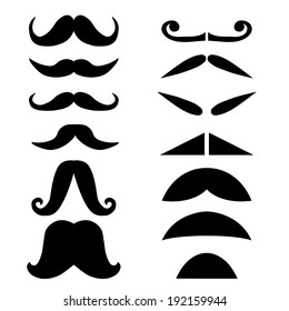 Vector set of  mustaches