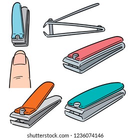 vector set of nail clipper