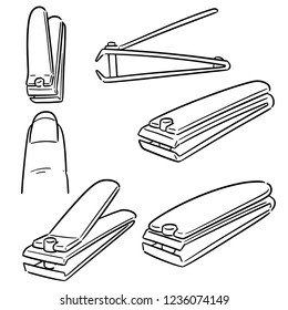 vector set of nail clipper