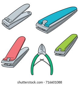 vector set of nail clipper
