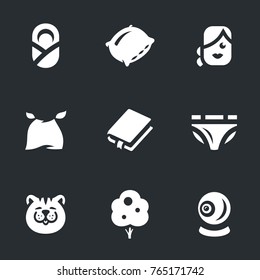 Vector Set of Nanny job Icons.
