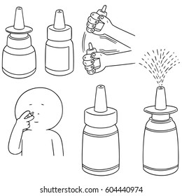 vector set of nasal medicine