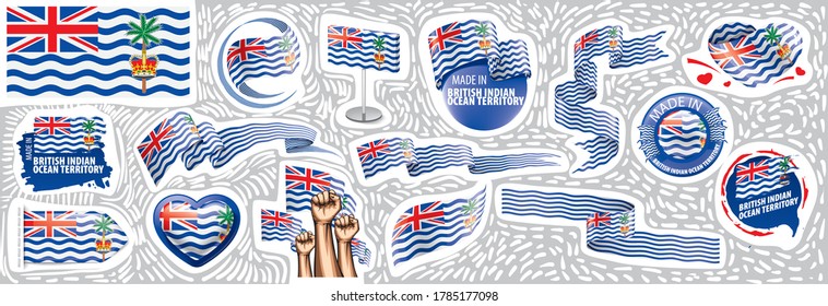 Vector set of the national flag of British Indian Ocean Territory