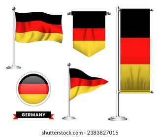 vector set of the national flag of germany in various creative designs