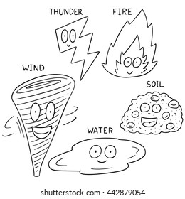vector set of nature element