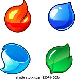 Vector set of nature elements