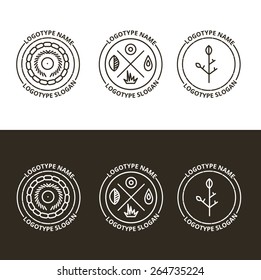 Vector set of nature and traveling logo in eps