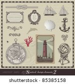 vector set: nautical design elements (2)