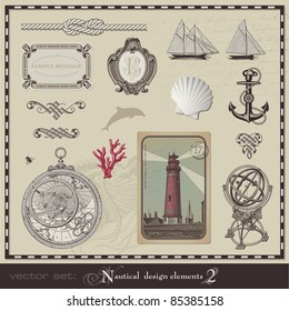 vector set: nautical design elements (2)
