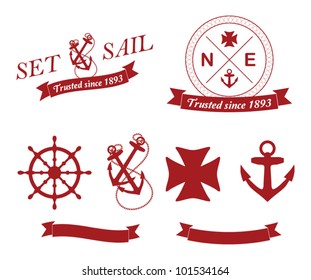 vector set: Nautical Emblems