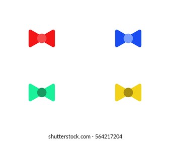 Vector set of necktie bows