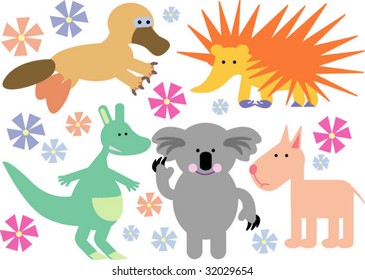 vector set of new geo animals 40