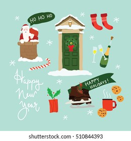 Vector set with new year attributes