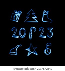 Vector listo para Año Nuevo y Navidad.