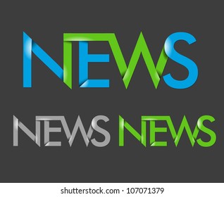 vector set of news text design element.