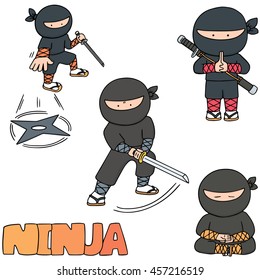 vector set of ninja