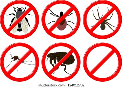 vector set of no insects tags