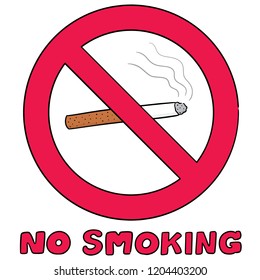 vector set of no smoking sign