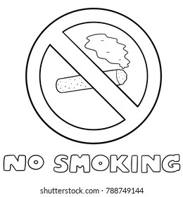 vector set of no smoking sign