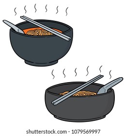 vector set of noodle