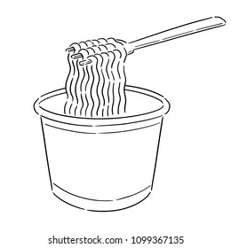 vector set of noodle