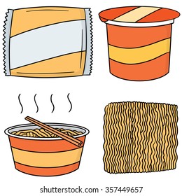 vector set of noodle