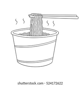 vector set of noodle