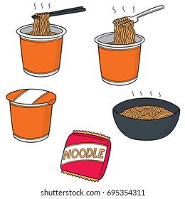 vector set of noodle