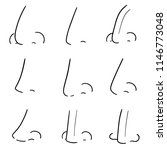 vector set of nose
