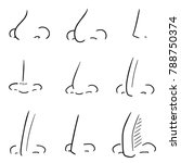 vector set of nose