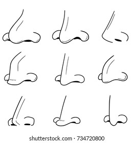 vector set of nose