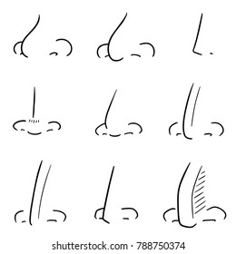 vector set of nose