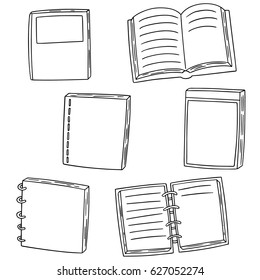 vector set of notebook