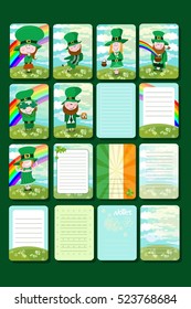 Vector set. Notebook for Saint Patrick's day