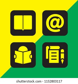  vector set. notepad, ebook and mail illustration for web and graphic design