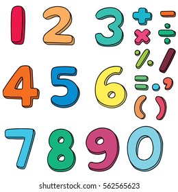 Vector Set Number Stock Vector (Royalty Free) 562565623 | Shutterstock