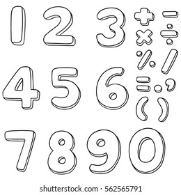 vector set of number