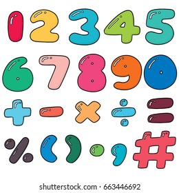 vector set of number