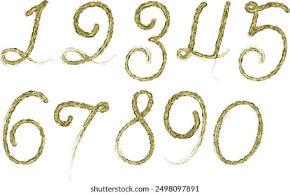 Vector set of number, gradient number